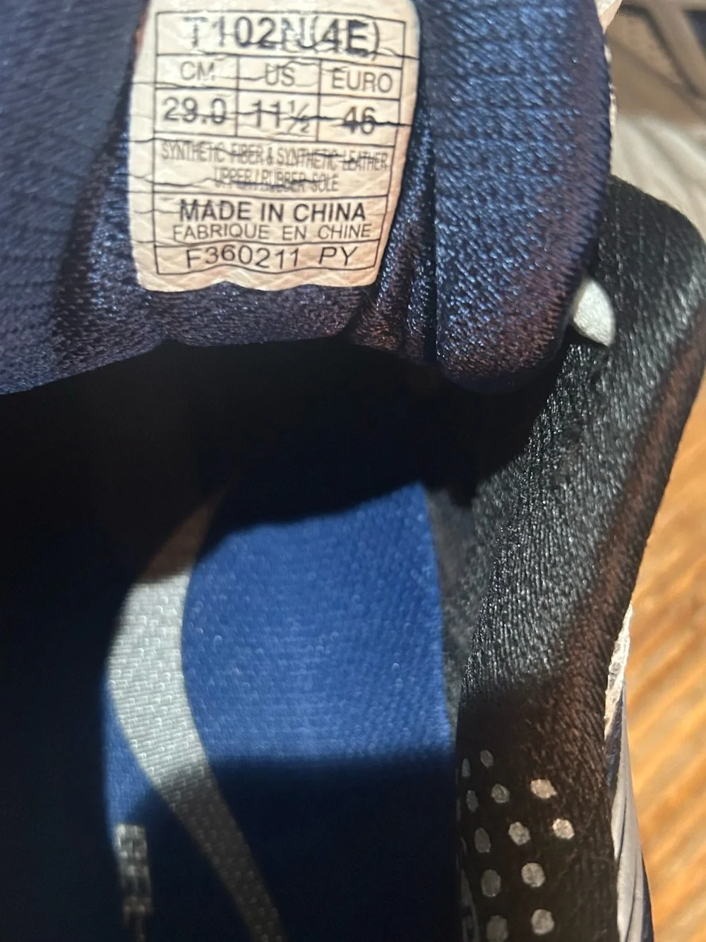 Asics Navy and White Running Sneakers